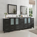 96" Double Sink Modern Bathroom Vanity Set with White Ceramic Top & Free Mirrors – Large Storage Cabinet with 13 Drawers VA3030-96 - HomeBeyond