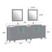 96" Double Sink Modern Bathroom Vanity Set with White Ceramic Top & Free Mirrors – Large Storage Cabinet with 13 Drawers VA3030-96 - HomeBeyond