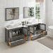 96" Double Sink Modern Bathroom Vanity Set with White Engineered Marble Top & Free Mirrors – Large Storage Cabinet with 10 Drawers VA3136-96 - HomeBeyond