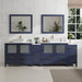 96" Double Sink Modern Bathroom Vanity Set with White Engineered Marble Top & Free Mirrors – Large Storage Cabinet with 10 Drawers VA3136-96 - HomeBeyond