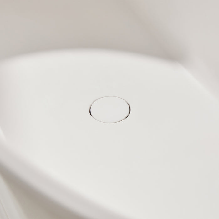 67" X 32"  Stone Resin Oval Shape Freestanding Bathtub, with Pure White Overflow and Pop Up Drain VA6919-L