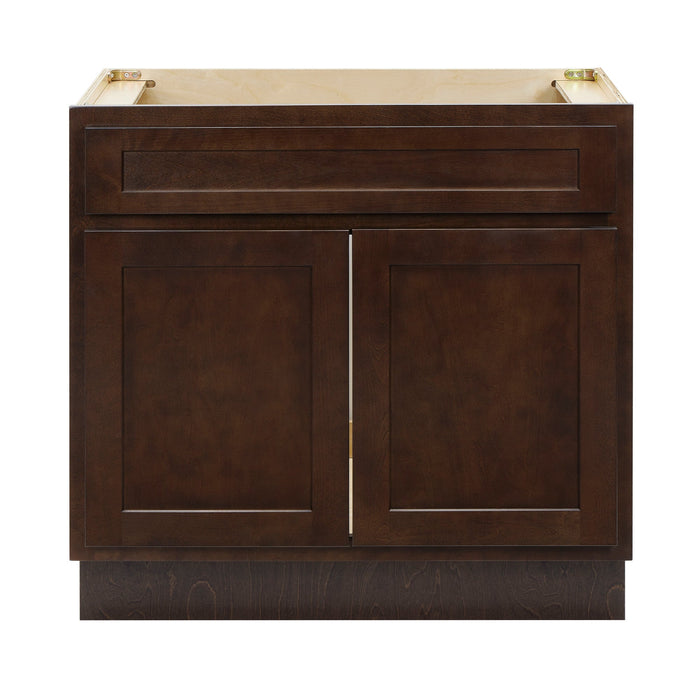 36" Bathroom Vanity Cabinet Without Sink - Two Drawer, Multiple Colors | HomeBeyond