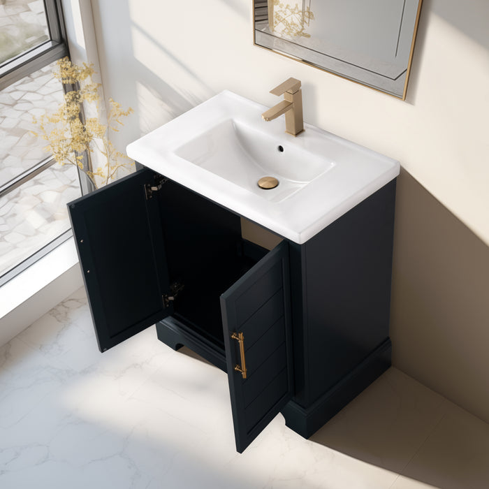 30" Single Sink Modern Bathroom Vanity Set with Countertop & Undermount Sink – Small Storage Cabinet VA5030