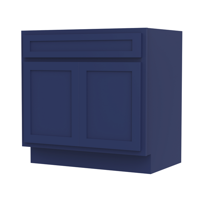 33" Modern Freestanding Oak Plywood Bathroom Vanity Base Only – Shaker Style Storage Cabinet with 2 Doors VA4033