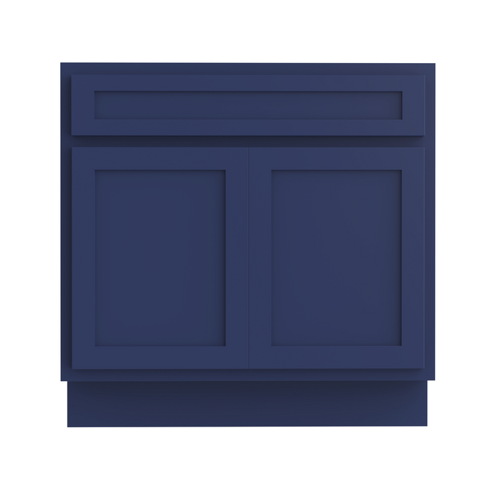 33" Modern Freestanding Oak Plywood Bathroom Vanity Base Only – Shaker Style Storage Cabinet with 2 Doors VA4033