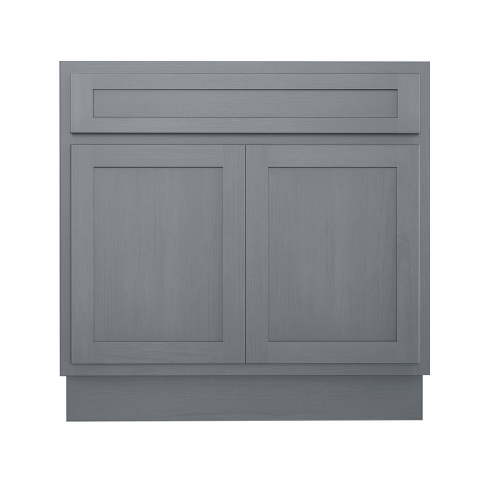 33" Modern Freestanding Oak Plywood Bathroom Vanity Base Only – Shaker Style Storage Cabinet with 2 Doors VA4033