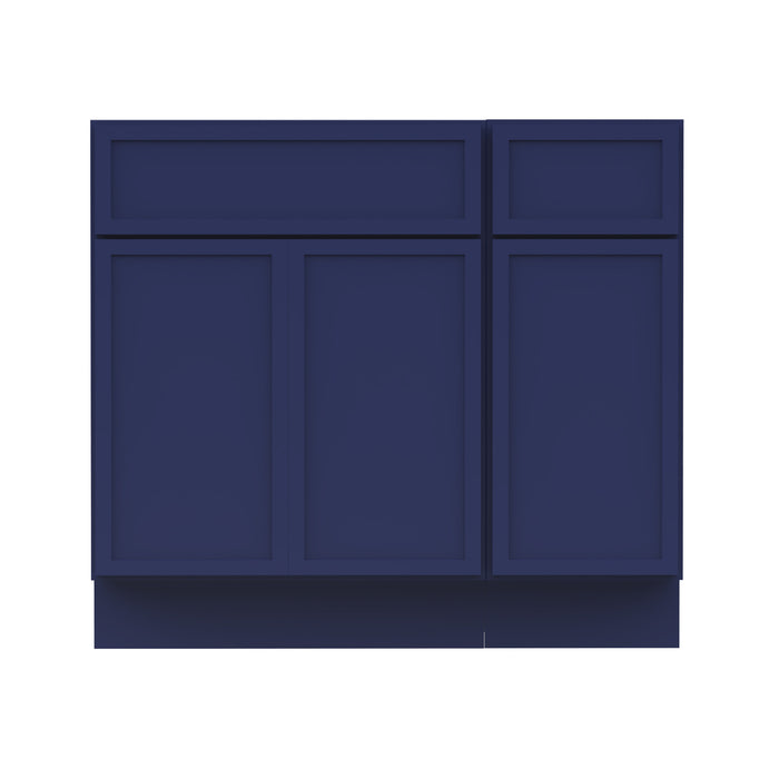 36" Oak Bathroom Vanity Cabinet without Top - 1 Drawer & 3 Doors