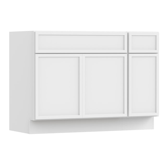 42" Modern Freestanding Birch & Plywood Bathroom Vanity Base Only – Shaker Style Storage Cabinet with 1 Drawer & 3 Soft-Closing Doors VA4130-121