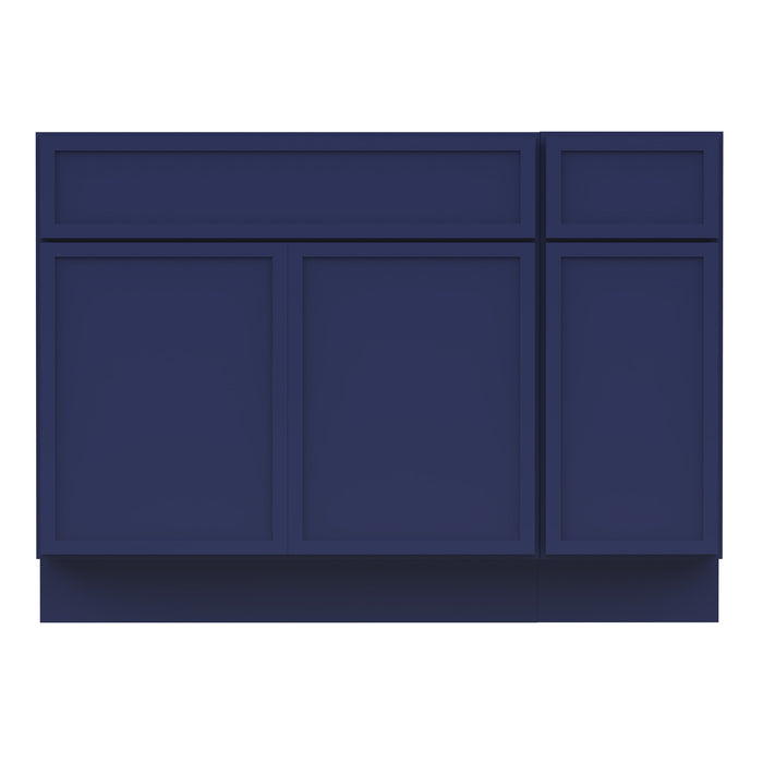42" Oak Bathroom Vanity Cabinet without Top - 1 Drawer & 3 Doors
