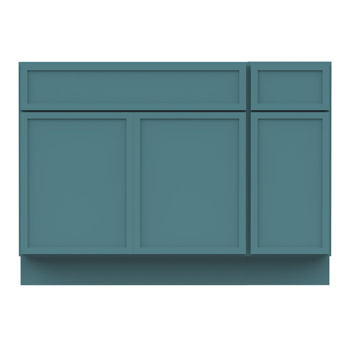 42" Oak Bathroom Vanity Cabinet without Top - 1 Drawer & 3 Doors