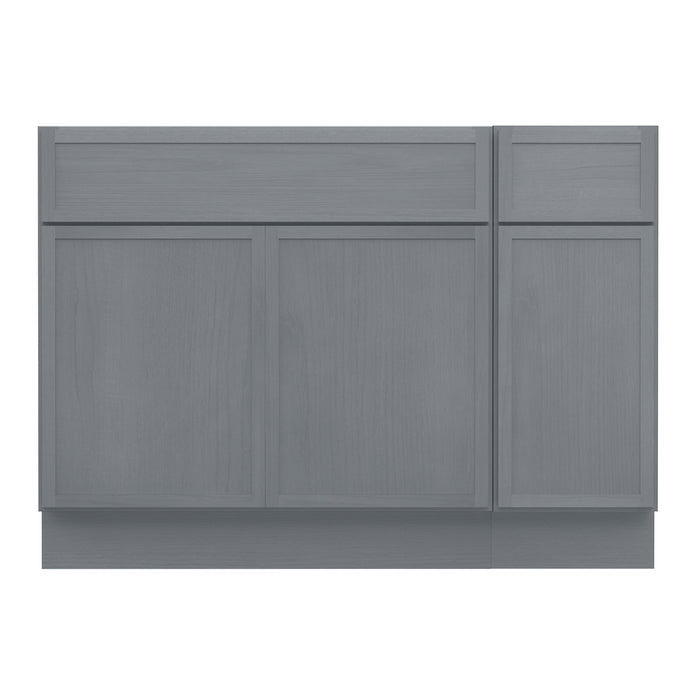 42" Oak Bathroom Vanity Cabinet without Top - 1 Drawer & 3 Doors
