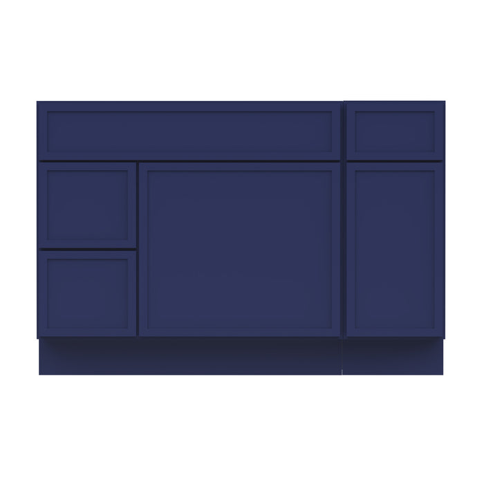 48" Oak Bathroom Vanity Cabinet without Top - 3 Drawers & 2 Doors