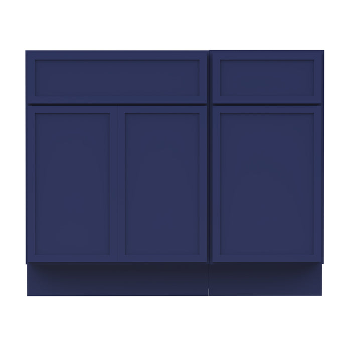 39" Oak Bathroom Vanity Cabinet without Top - 1 Drawer & 3 Doors