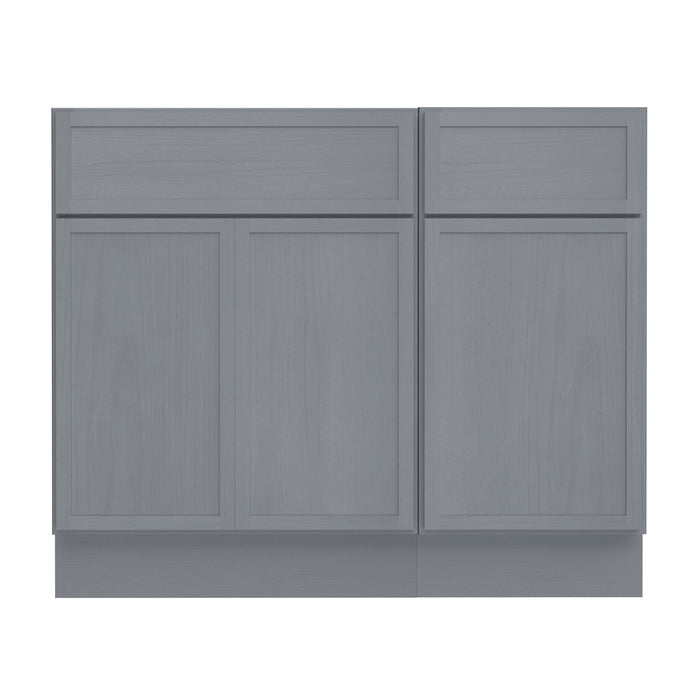 39" Oak Bathroom Vanity Cabinet without Top - 1 Drawer & 3 Doors
