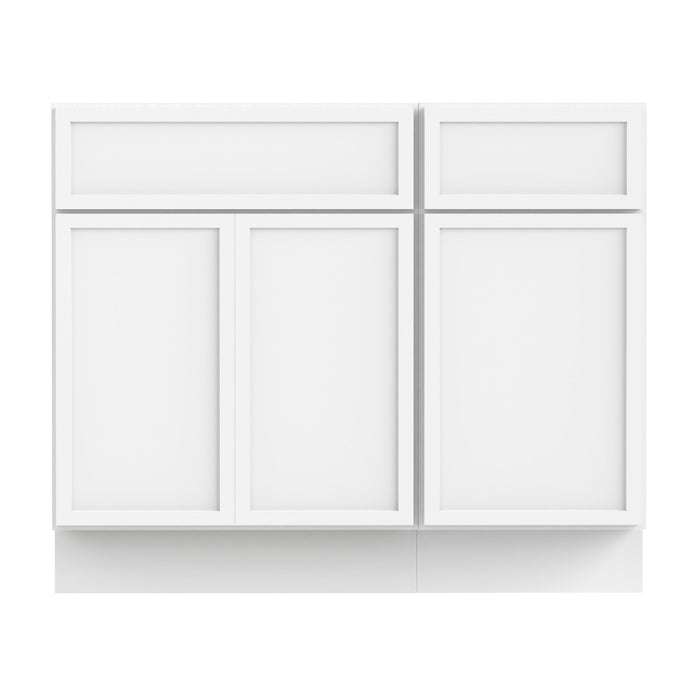 39" Oak Bathroom Vanity Cabinet without Top - 1 Drawer & 3 Doors