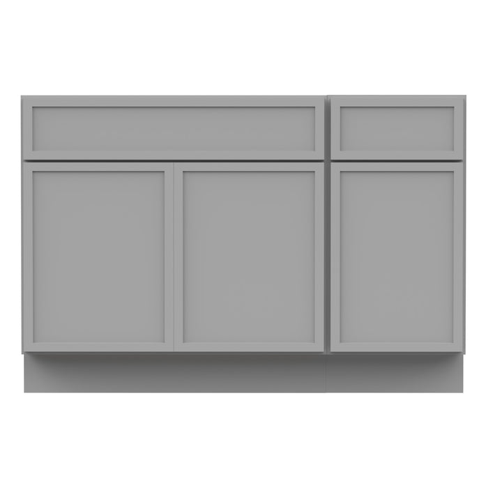 45" Oak Bathroom Vanity Cabinet without Top - 1 Drawer & 3 Doors