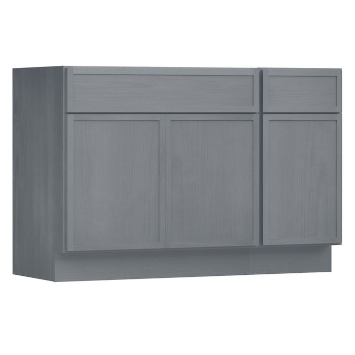 54" Modern Freestanding Oak Plywood Bathroom Vanity Base Only – Shaker Style Storage Cabinet with 1 Drawer & 3 Soft-Closing Doors VA4039-151