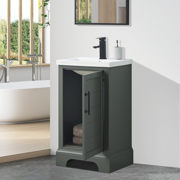 Vannes 20" Single Sink Bathroom Vanity in Silver Grey / White / Vintage Green / Vintage Spruce Blue
