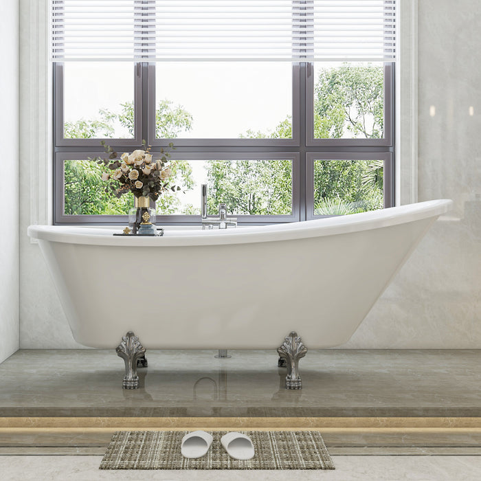 69" x 30" Modern Freestanding Acrylic Soaking Tub-VA6310-L