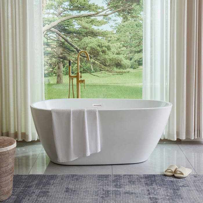 59" x 30" Modern Standalone Acrylic Soaking Tub