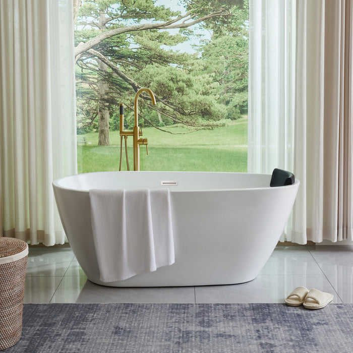 59" x 30" Modern Standalone Acrylic Soaking Tub