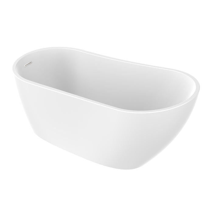 55"or 67" Freestanding Acrylic Bathtub Modern Stand Alone Soaking Tub