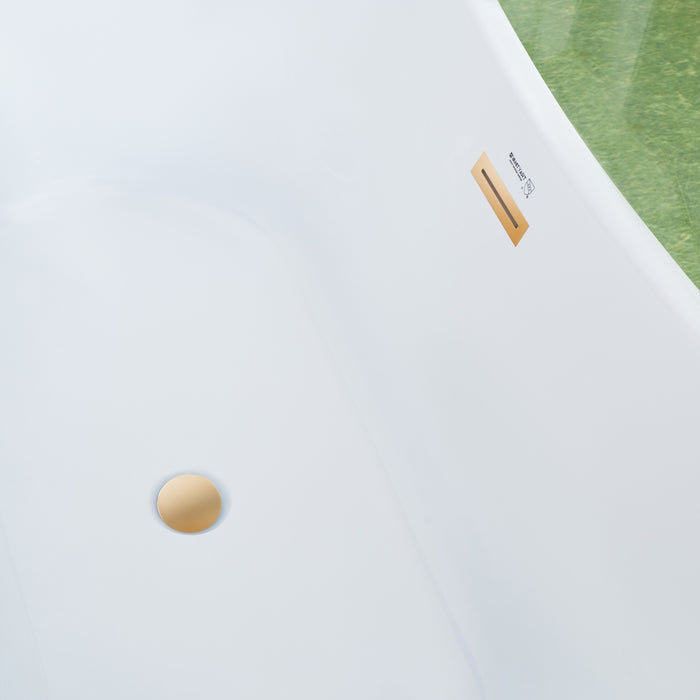 67" x 29" Freestanding Acrylic Bathtub - HomeBeyond