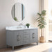 60” Single Sink Bathroom Vanity Cabinet with Engineered Marble Top - HomeBeyond