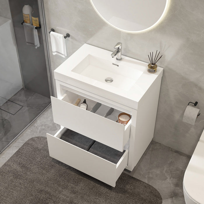 Annecy 30" Single Sink Floor-Standing Wall Mounted Bathroom Vanity Set - HomeBeyond