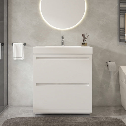 Annecy 30" Single Sink Floor-Standing Wall Mounted Bathroom Vanity Set - HomeBeyond