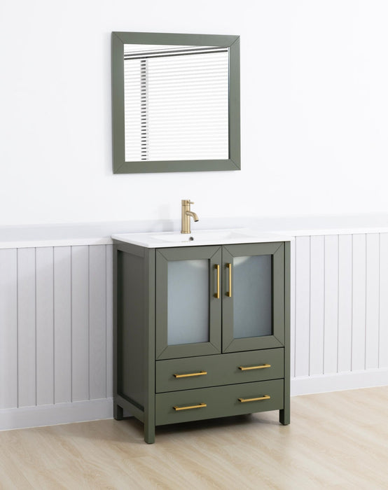 Brescia 30" Single Sink Bathroom Vanity Set and Mirror - HomeBeyond