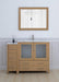 Brescia 48" Single Sink Modern Bathroom Vanity Set, 1 Shelf 5 Drawers Ceramic Top and Bathroom Cabinet with Free Mirror - HomeBeyond