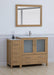 Brescia 48" Single Sink Modern Bathroom Vanity Set, 1 Shelf 5 Drawers Ceramic Top and Bathroom Cabinet with Free Mirror - HomeBeyond
