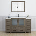 Brescia 60" Single Sink Modern Bathroom Vanity Set, 1 Shelf 8 Drawers Ceramic Top Bathroom Cabinet with Free Mirror - HomeBeyond