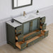 Brescia 60" Single Sink Modern Bathroom Vanity Set, 1 Shelf 8 Drawers Ceramic Top Bathroom Cabinet with Free Mirror - HomeBeyond