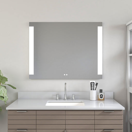 Large LED Lighted Bathroom Vanity Wall Mirror with Dual Touch Sensor and Bluetooth - HomeBeyond