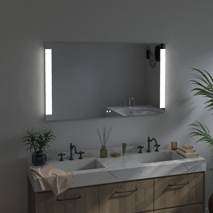 Large LED Lighted Bathroom Vanity Wall Mirror with Dual Touch Sensor and Bluetooth - HomeBeyond