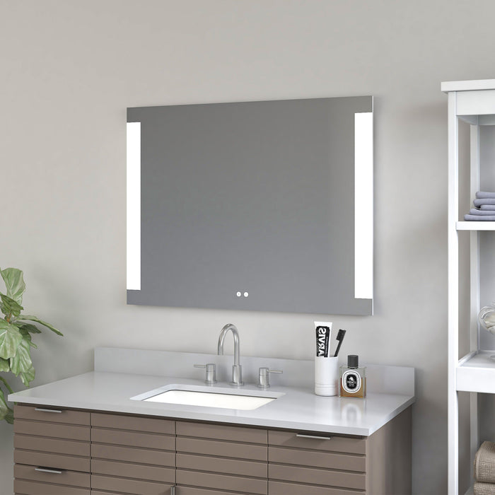Large LED Lighted Bathroom Vanity Wall Mirror with Dual Touch Sensor and Bluetooth - HomeBeyond