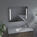 Large LED Lighted Bathroom Vanity Wall Mirror with Rock Switch - HomeBeyond