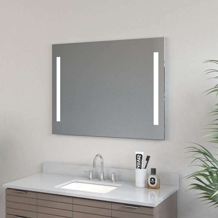Large LED Lighted Bathroom Vanity Wall Mirror with Rock Switch - HomeBeyond