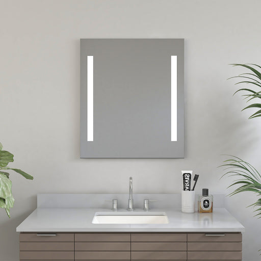 Large LED Lighted Bathroom Vanity Wall Mirror with Rock Switch - HomeBeyond