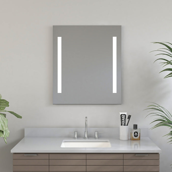 Large LED Lighted Bathroom Vanity Wall Mirror with Rock Switch - HomeBeyond
