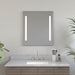 Large LED Lighted Bathroom Vanity Wall Mirror with Rock Switch - HomeBeyond