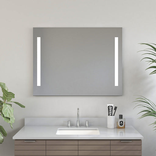 Large LED Lighted Bathroom Vanity Wall Mirror with Rock Switch - HomeBeyond