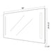 Large LED Lighted Bathroom Vanity Wall Mirror with Rock Switch - HomeBeyond