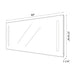 Large LED Lighted Bathroom Vanity Wall Mirror with Rock Switch - HomeBeyond
