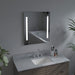 Large LED Lighted Bathroom Vanity Wall Mirror with Rock Switch - HomeBeyond