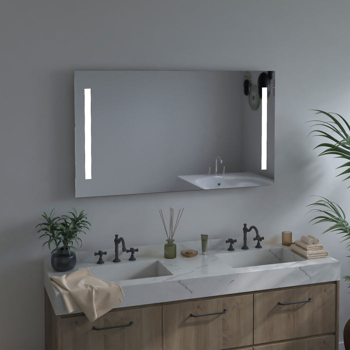 Large LED Lighted Bathroom Vanity Wall Mirror with Rock Switch - HomeBeyond