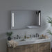 Large LED Lighted Bathroom Vanity Wall Mirror with Rock Switch - HomeBeyond