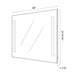 Large LED Lighted Bathroom Vanity Wall Mirror with Rock Switch - HomeBeyond